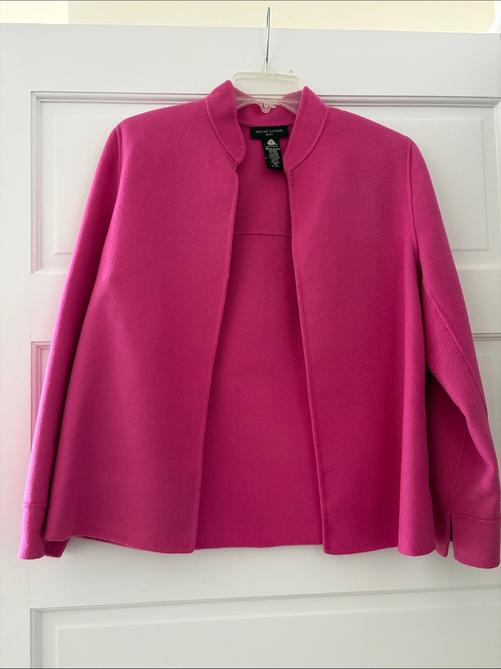Valerie Stevens Hot Pink Open-Front Blazer